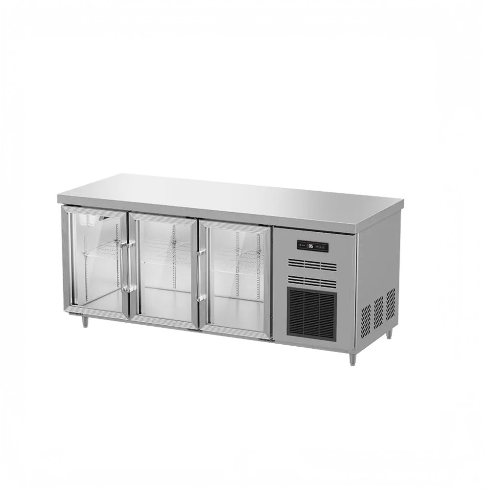 Glass Door 1800mm Under Counter Refrigerator Glass Door 1800mm Under Counter Refrigerator
