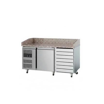 Granite Drawers Stainless Steel Pizza Prep Refrigerator