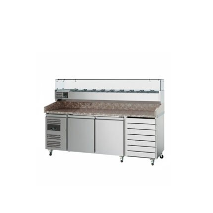 Granite Stainless Steel Pizza Prep Refrigerator